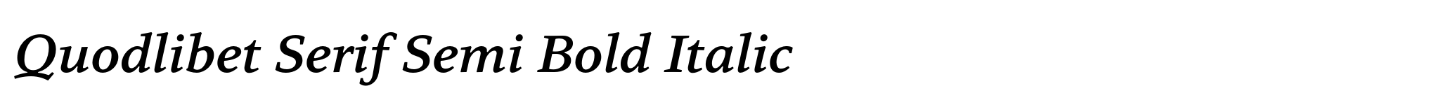 Quodlibet Serif Semi Bold Italic image